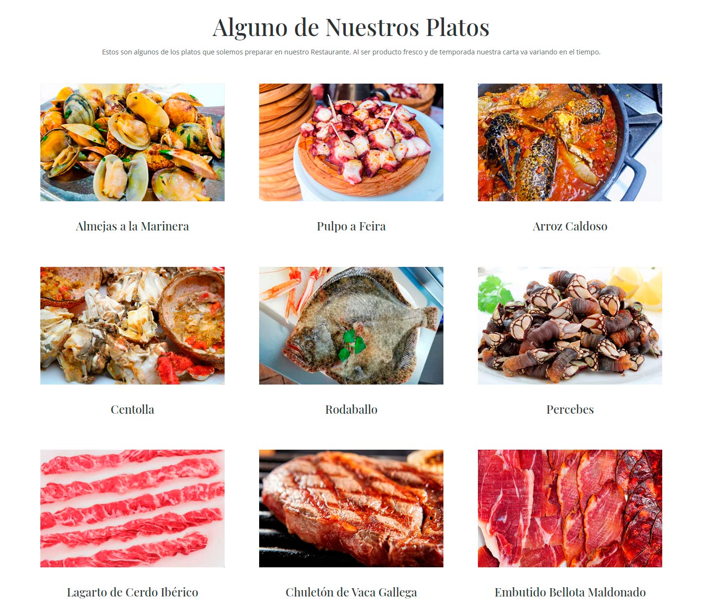 Restaurantes de pescados y mariscos en Coruña