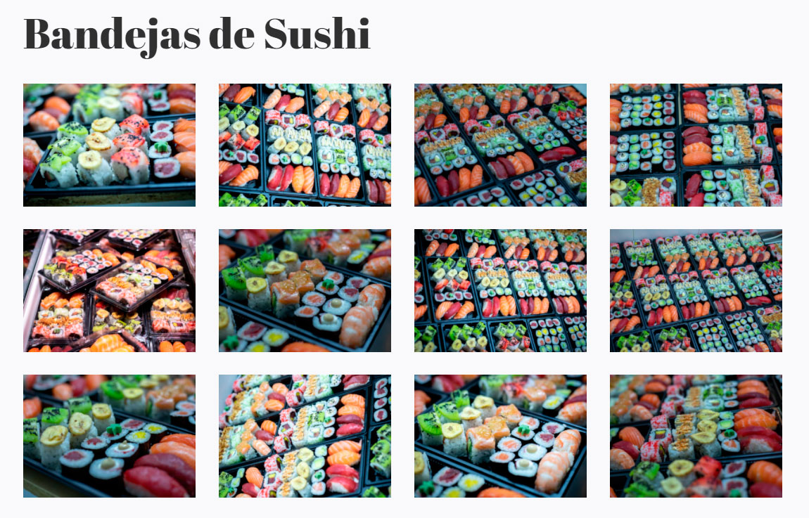bandejas de Sushi