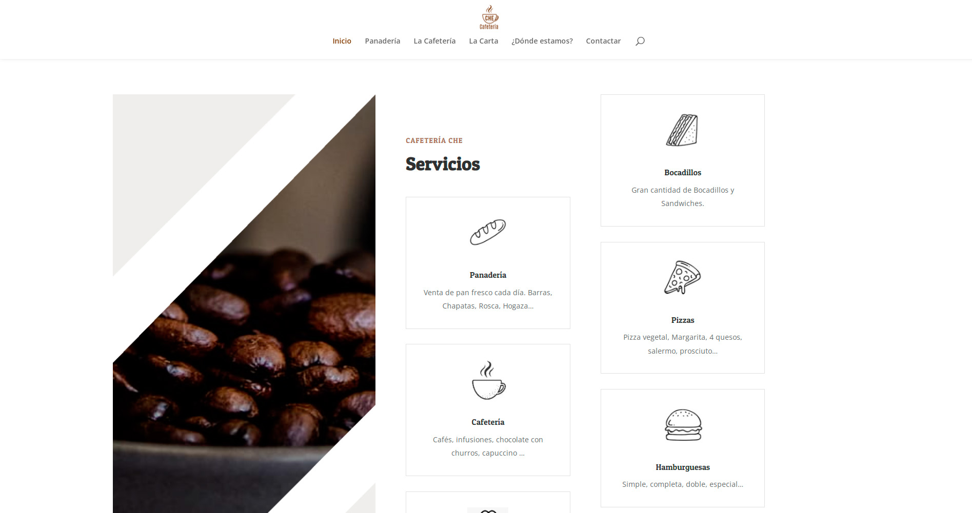 Páginas web para cafeterías