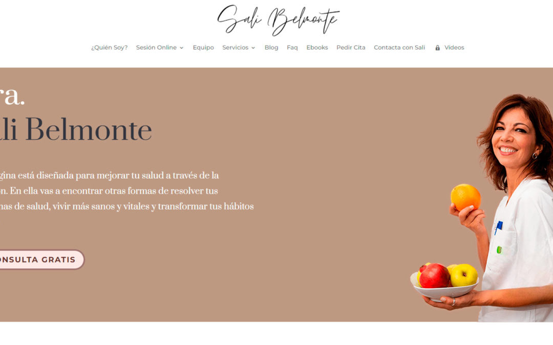 Sali Belmonte, Diseño web y motor de reservas con tienda online